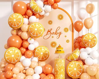 Kit de arco de guirnalda de globos naranjas de 170 piezas, globos color mandarina pastel para la decoración de fiestas de cumpleaños y baby shower de Little Cutie