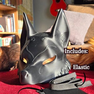 Lined Kitsune Mask | Limited Quantity | Customizable & Paintable |Cosplay Accessory | Fursona | Furry | Fox | Alternative | Therian