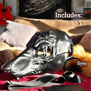 Hound Dog Mask | Customizable & Paintable | Cosplay Accessory | Fursona | Furry | K9 | Alternative | Therian | Wolf | Cainine image 4
