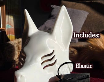 3-eyed Kitsune Mask | Limited Quantity | Customizable & Paintable | Cosplay Accessory | Fursona | Furry | Fox | Alternative | Therian
