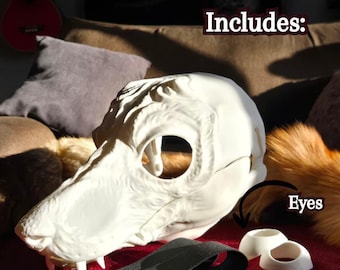 Hound Dog Mask | Customizable & Paintable | Cosplay Accessory | Fursona | Furry | K9 | Alternative | Therian | Wolf | Cainine