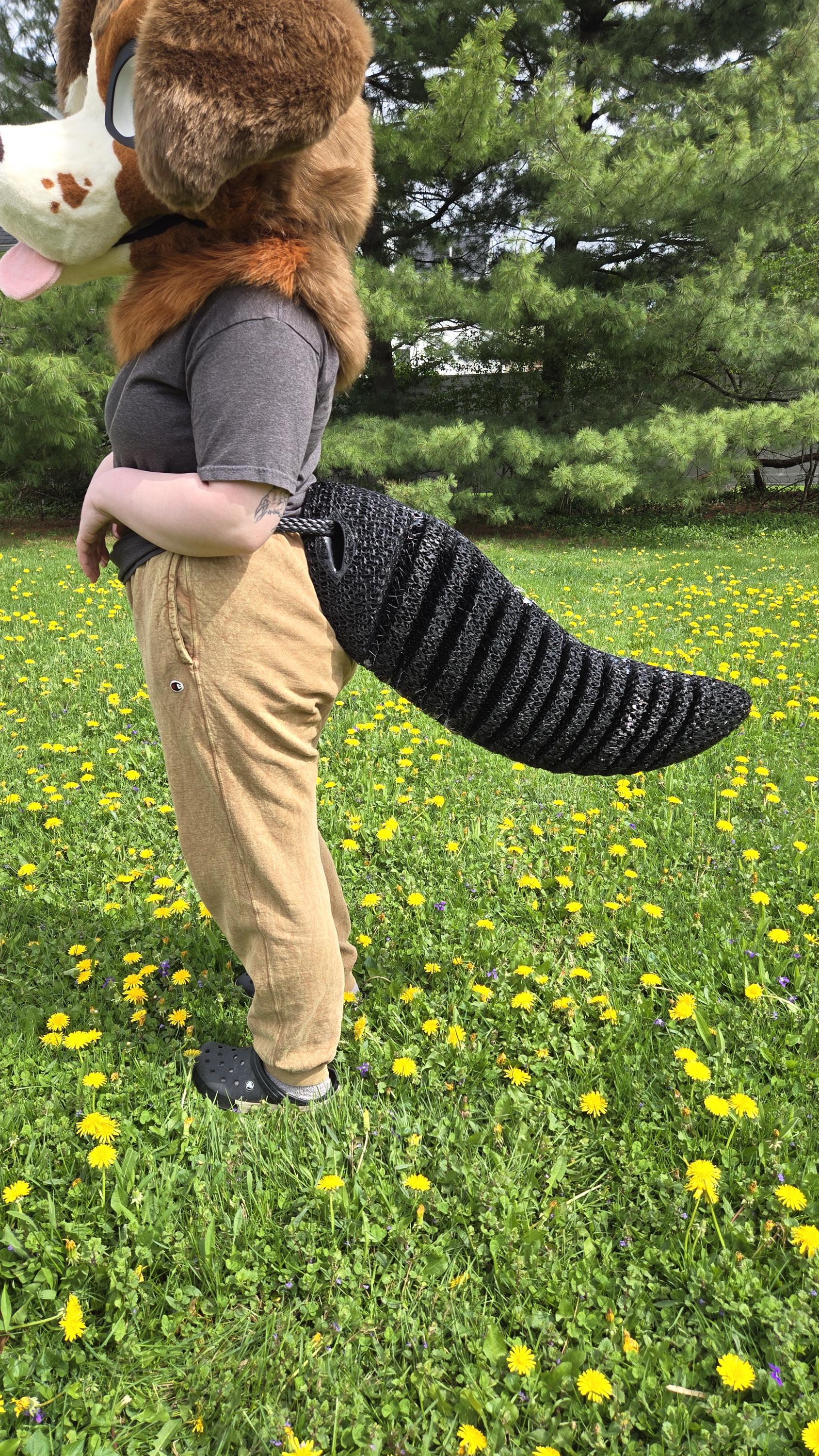 Hypermotion Canine Tail TPU 3D Printed Furry Fursona Therian Fursuit Tail Base File Only Not For Resale