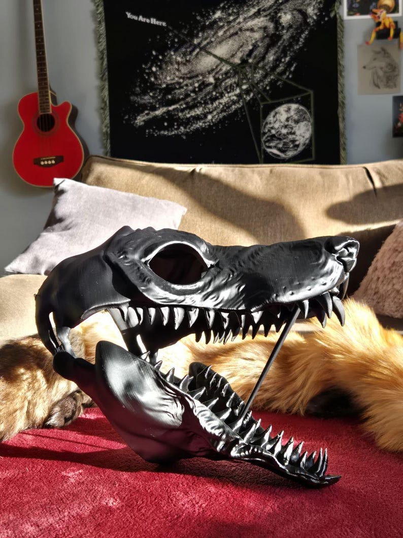 Hound Dog Mask | Customizable & Paintable | Cosplay Accessory | Fursona | Furry | K9 | Alternative | Therian | Wolf | Cainine image 3