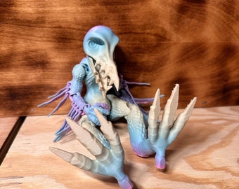 Raven Misfit | 3D printed | Demon | Articulated doll | Devil Crow | kit versions available too!