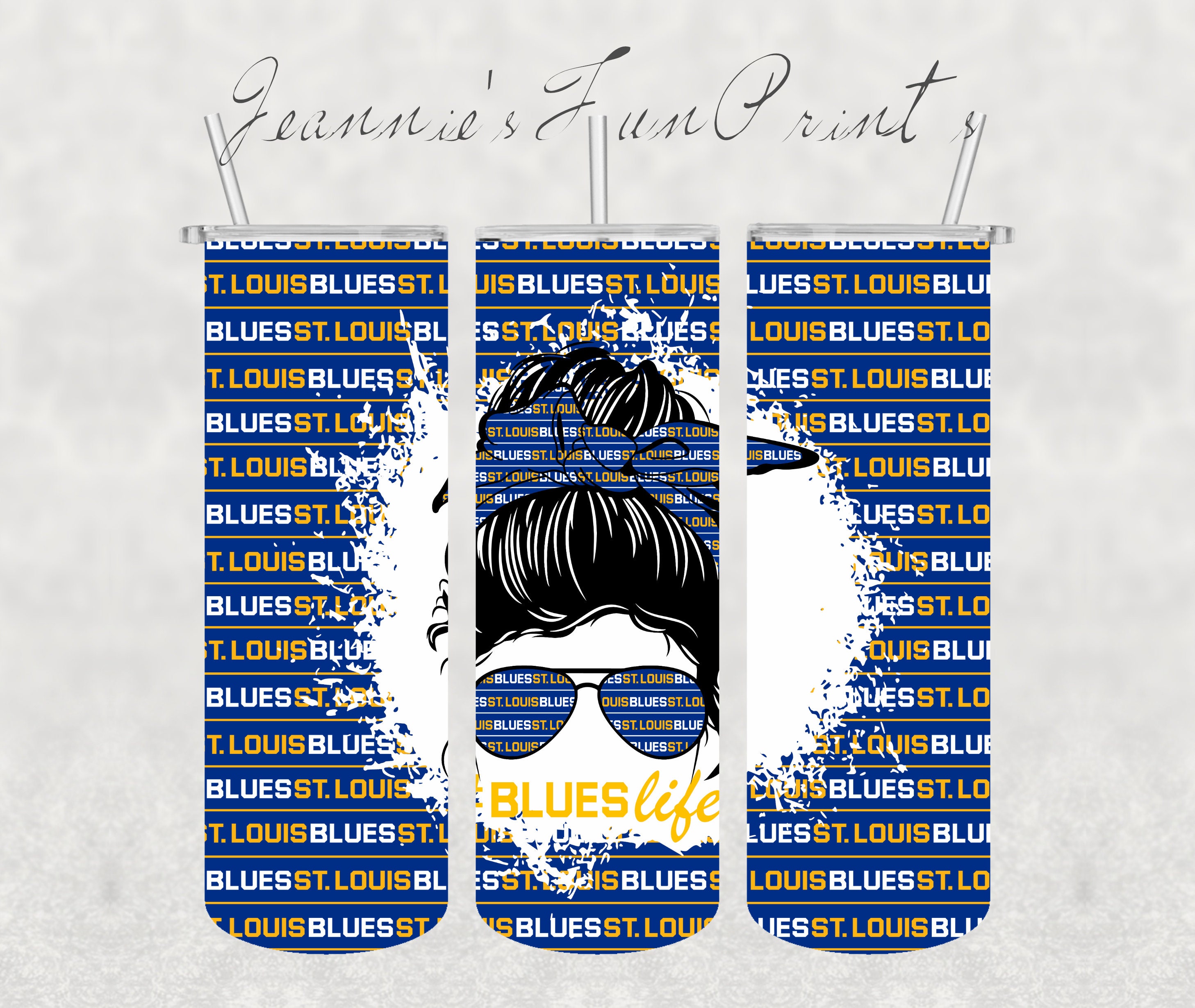 We All Bleed Blue St. Louis Blues Tumbler Blues Hockey St.