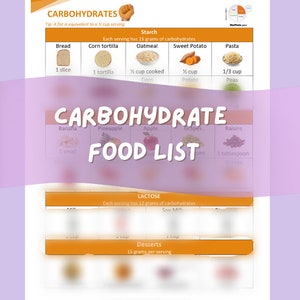 炭水化物食品リスト