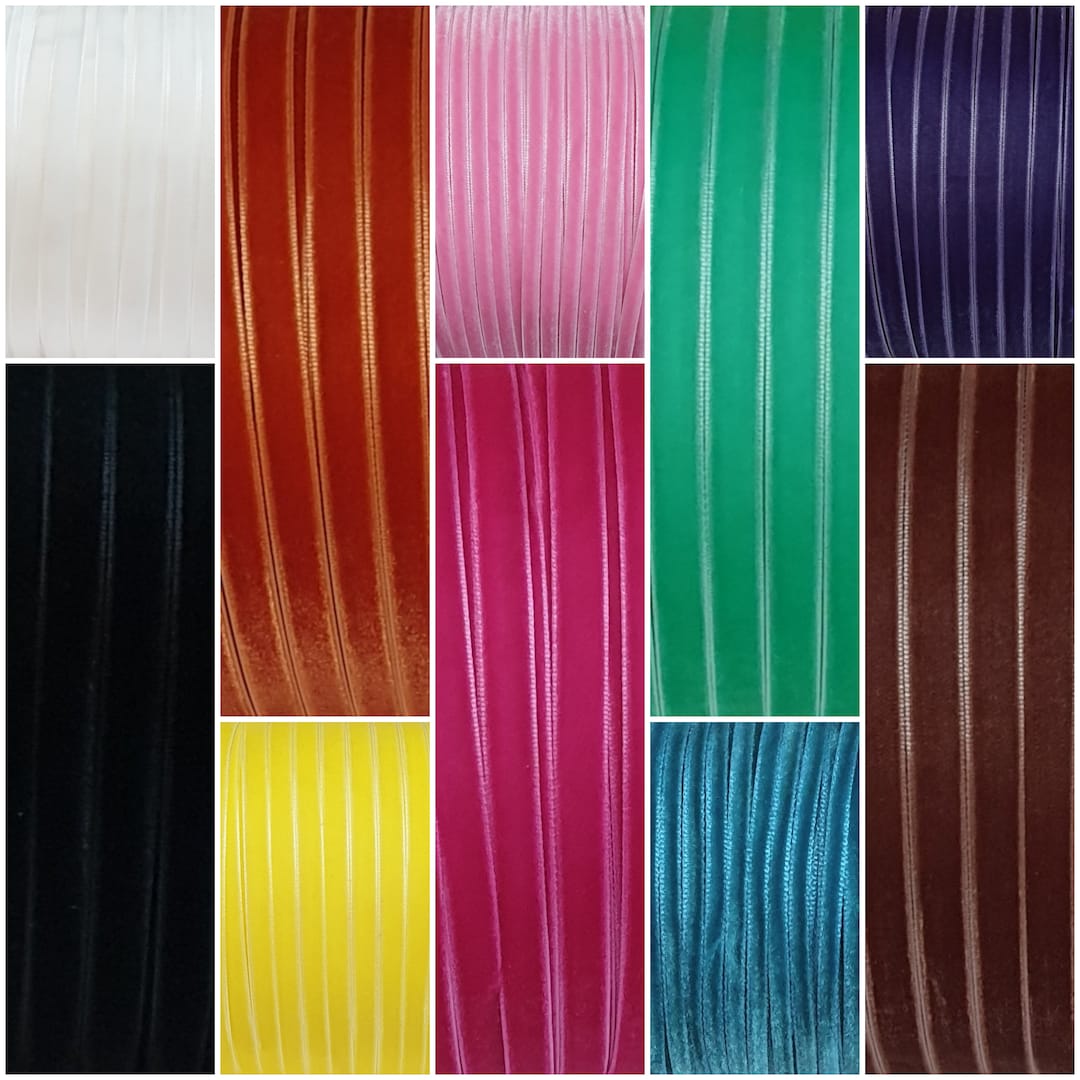 3mm (1/8 Inch) Luxury Velvet Ribbon Over 60 Colour Choices - Etsy