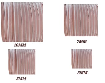 Nastro in velluto rosa pastello di qualità premium 3 mm 5 mm 7 mm 10 mm