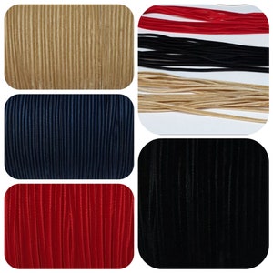 3mm Double Face Luxury Velvet Ribbon Choice of Colours and Lengths