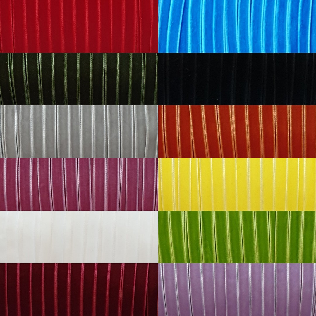 22mm (7/8 Inch) Luxury Velvet Ribbon 8 Colour Choices - Etsy