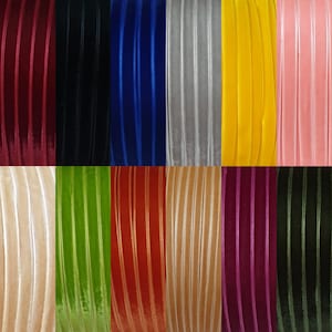 幅 16 mm (5/8 インチ) 高級ベルベットリボン - 5 メートル - 40 色以上のカラーバリエーション