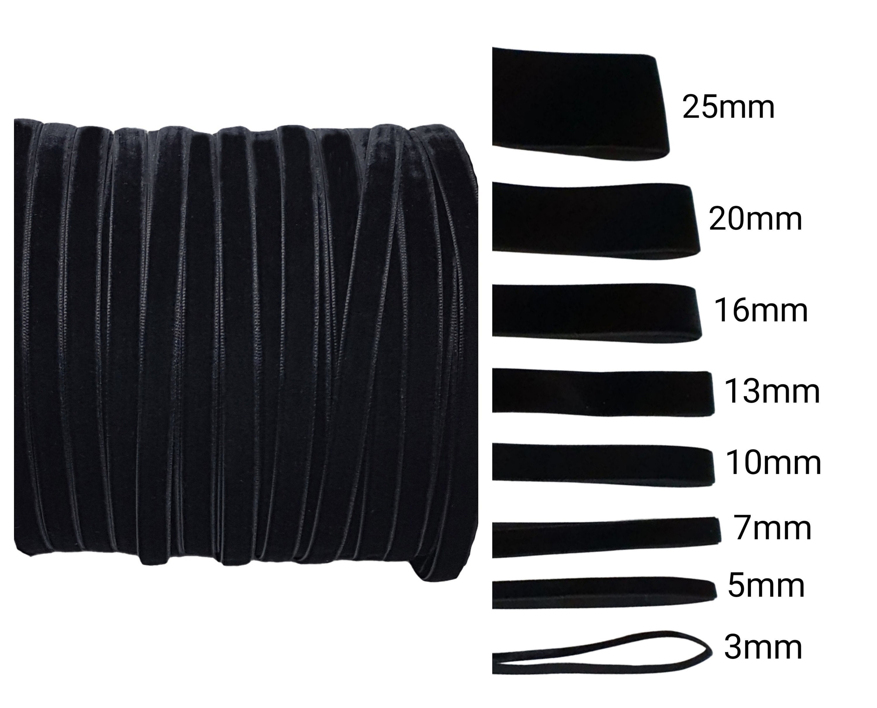 3mm Black RIBBON Shiny Satin Thin Ribbon Flat Cord String Craft Gift Wrap  Decor