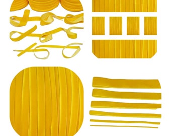 Golden Yellow Colour Luxury Velvet Ribbon Choice of 3mm 5mm 7mm 10mm 16mm 20mm 25mm