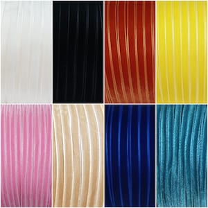 Luxe fluwelen lint van 5 mm (3/16 inch) met meer dan 40 kleurkeuzes