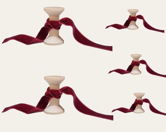 Double Face Luxury Burgundy Velvet Ribbon 16mm 5/8"