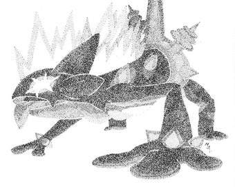 Gigantamax Toxtricity A5 Print