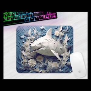 3D Shark Mouse Pad 9.5&quot; x 8&quot;