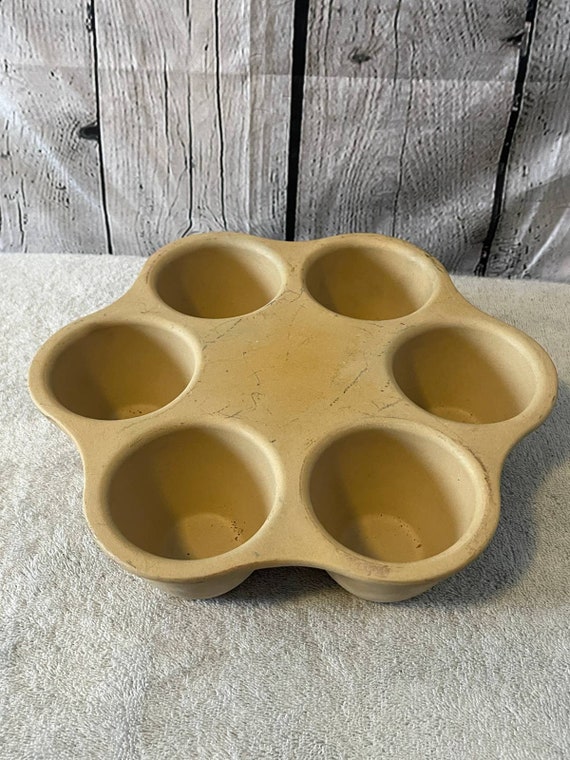 Pampered Chef Stoneware Single Serve Deep Dish Muffin Pan Etsy Australia