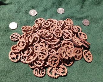 50 Assorted Black Walnut Shell Slices/Buttons 1/8" Thick