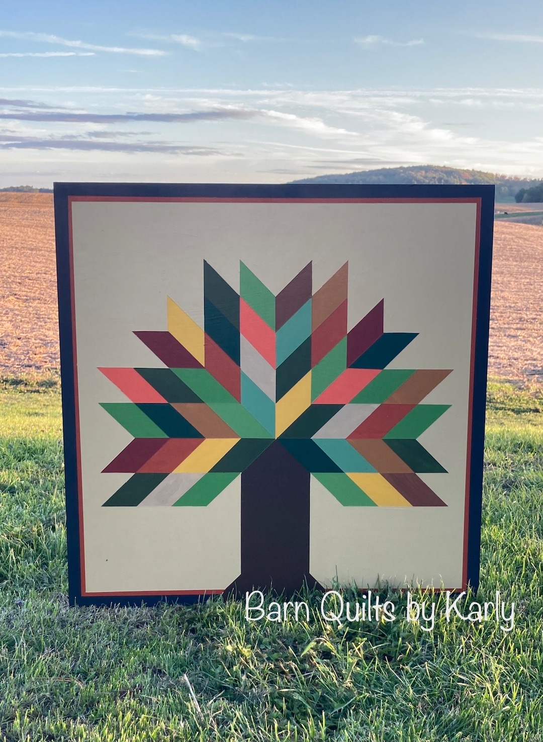 Tree of Life Barn Quilt: Wood Wall Art, Outdoor Decor - Etsy