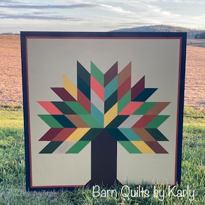 Tree of Life Barn Quilt: Wood Wall Art, Outdoor Decor