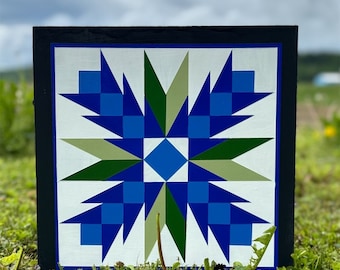 Thistle Rose Barn Quilt: Custom Outdoor Wall Art