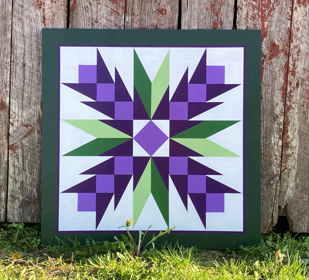 Barn Quilt, Thistle Rose Barn Quilt, Wall Decor Barn Quilts, Thistle