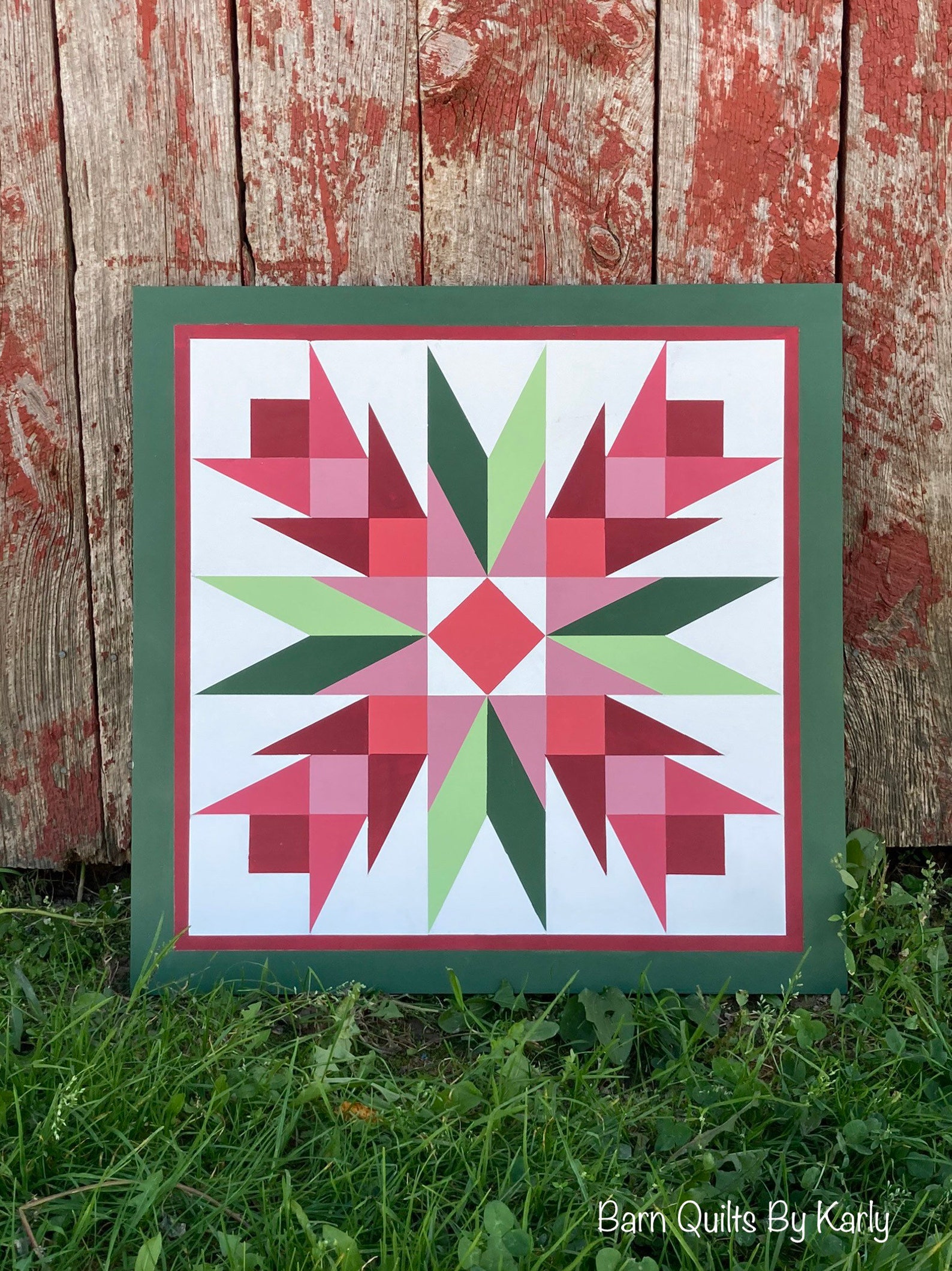 Barn Quilt Thistle Rose Barn Quilt Wall Decor Barn Quilts Etsy