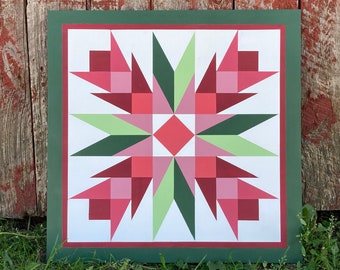 Thistle Rose Barn Quilt: Custom Outdoor Wall Art