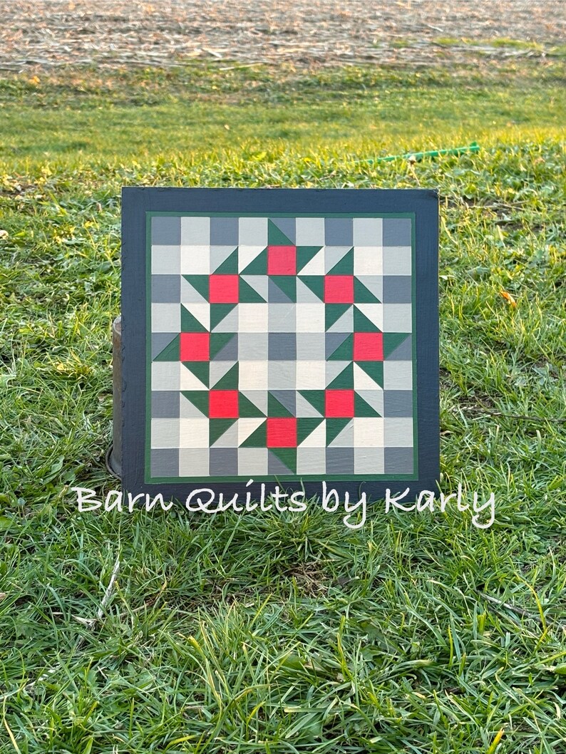 Barn Quilt Christmas Barn Quilt Wall Decor Barn Quilts Etsy