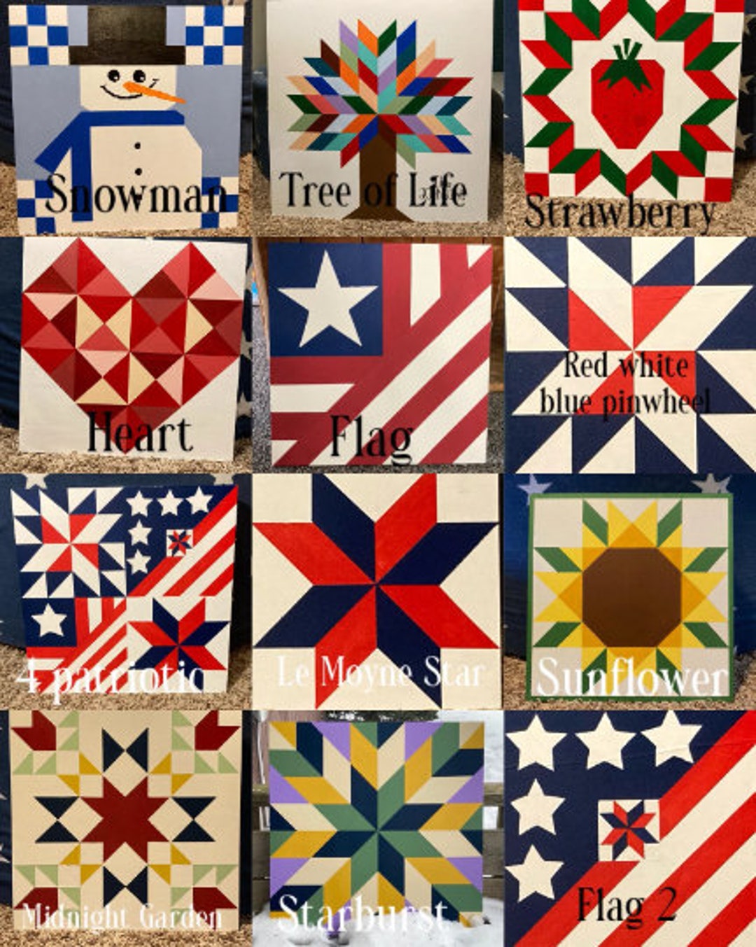 24x24 Barn Quilt Large Double Sided Barn Quilt Wall Decor Etsy