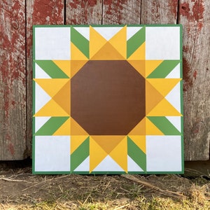 Sunflower Barn Quilt: Custom Outdoor Wall Art