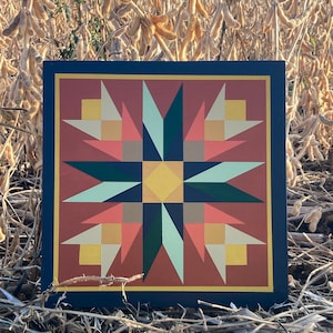 Thistle Rose Barn Quilt: Autumn Wall Decor