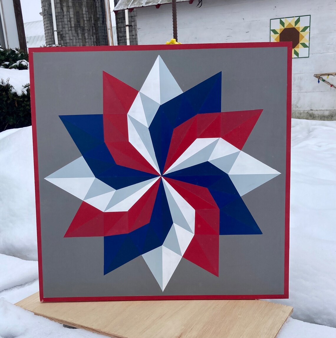 Barn Quilt Patriotic Barn Quilts Love Blossom Wall Decor - Etsy