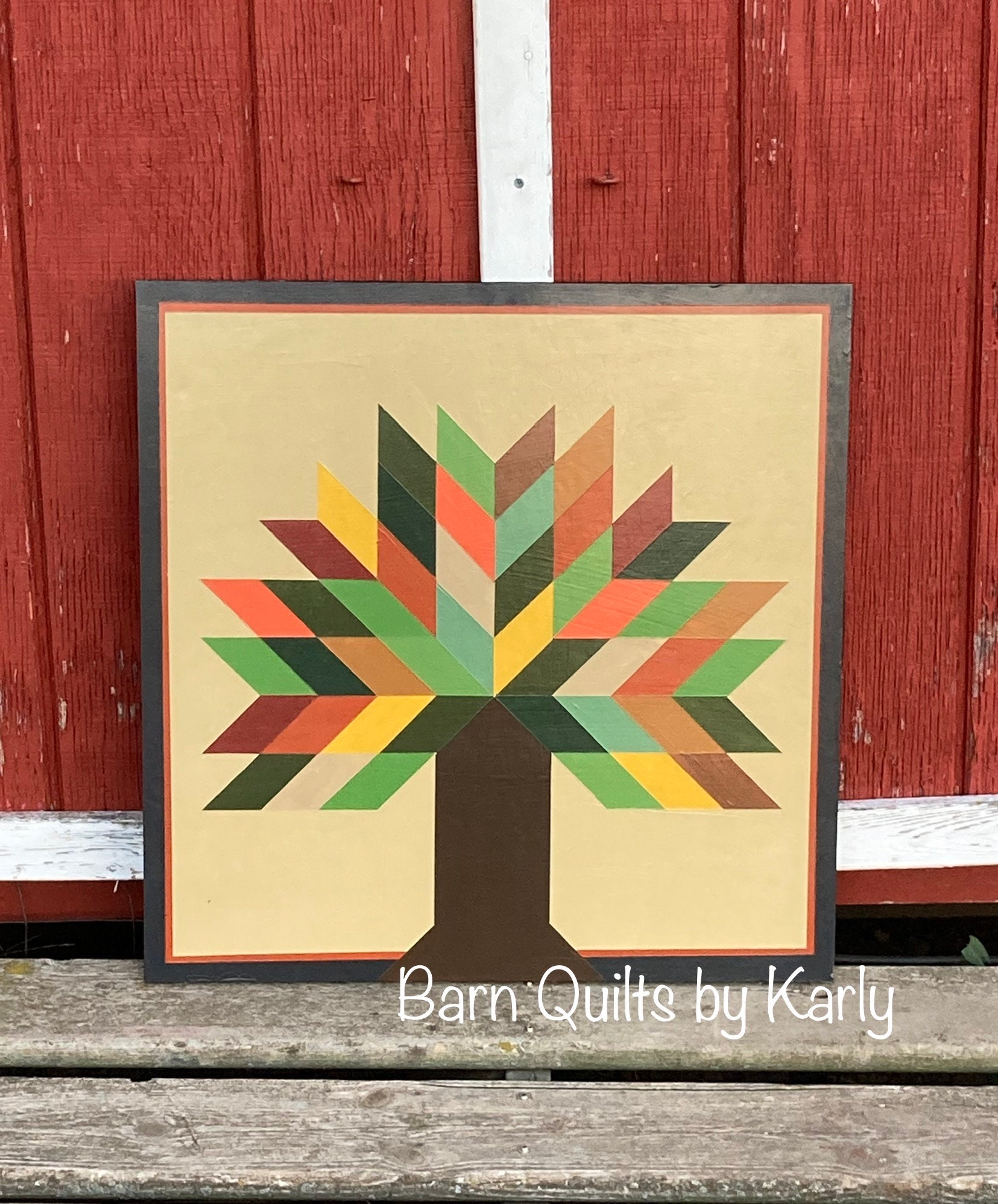 Tree of Life Barn Quilt: Wood Wall Art, Outdoor Decor - Etsy