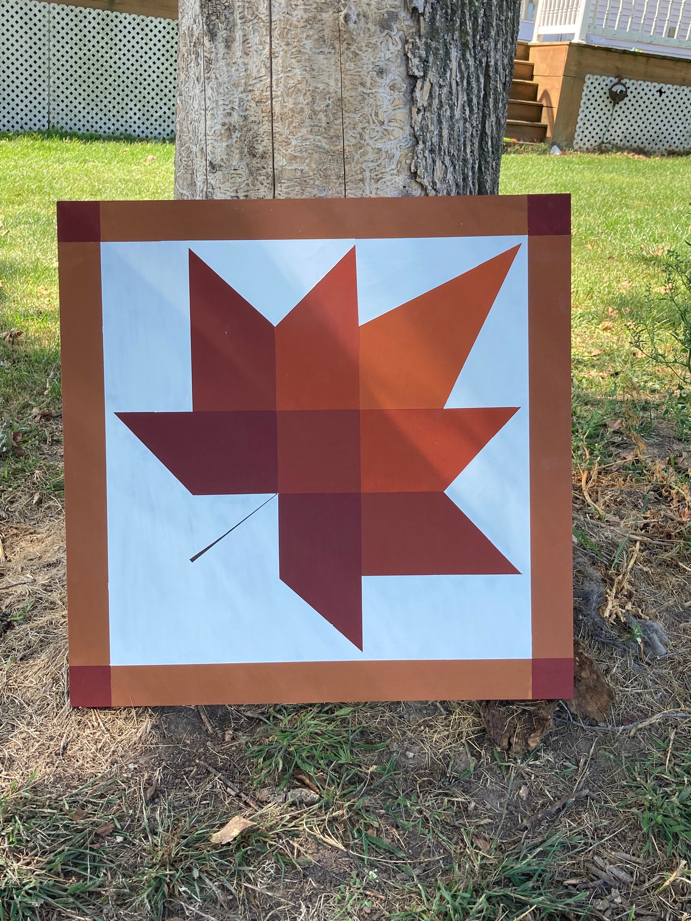 Barn Quilt, Maple Leaf Barn Quilt, Wall Hanging, Handmade, Customizable