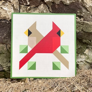 Cardinal Barn Quilt: Custom Outdoor Wall Art