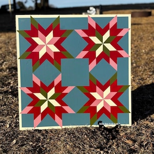 Barn quilt, Star Barn Quilt, Wall decor Barn quilts, Star, Home Decor, Wall Art, custom gift, Barn Quilt for outdoors, Painting, Bright
