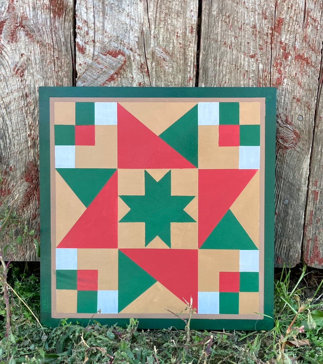 Barn Quilt, Christmas Barn Quilt, Wall Decor Barn Quilts, Christmas