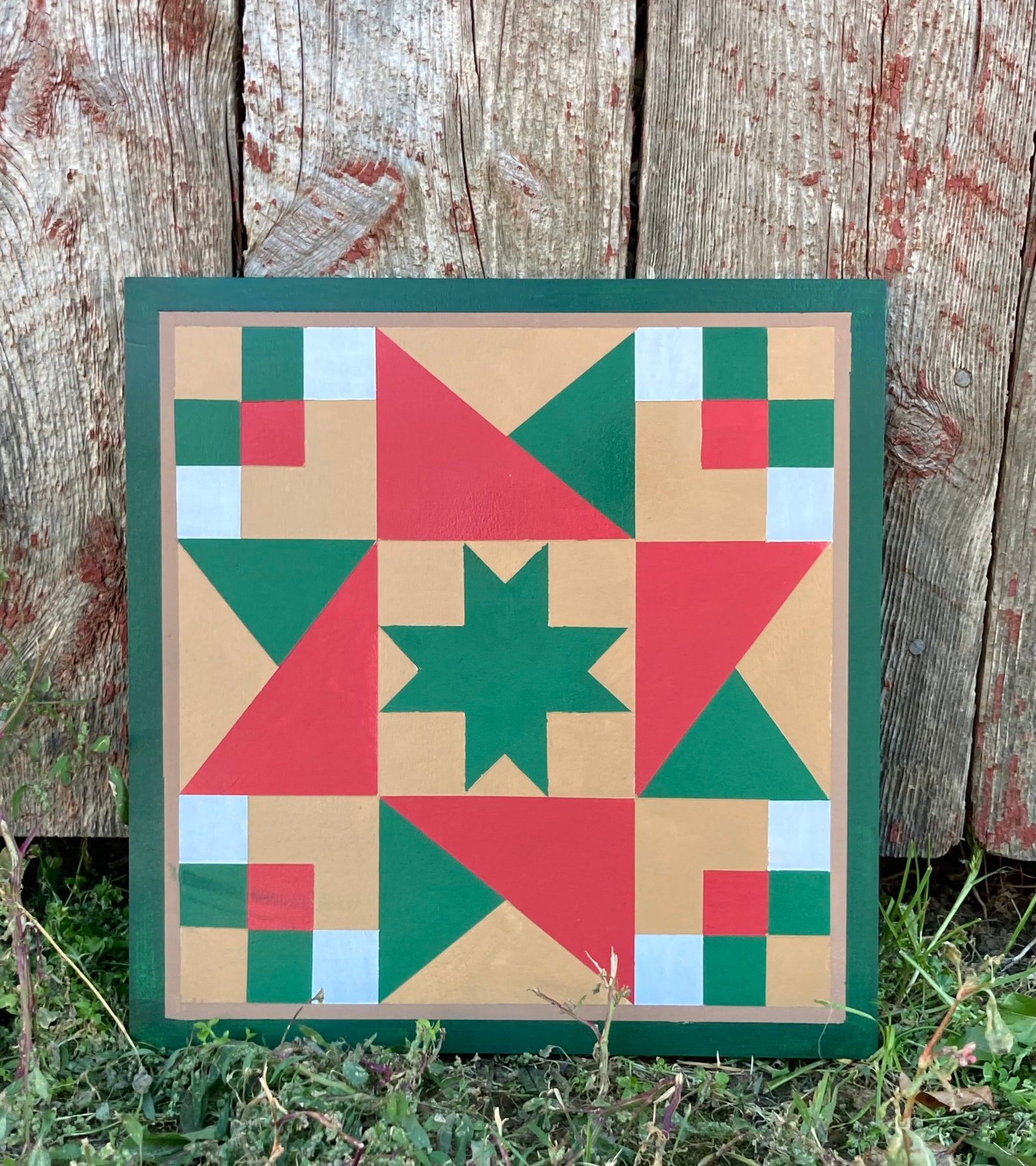 Barn Quilt, Christmas Barn Quilt, Wall Decor Barn Quilts, Christmas ...