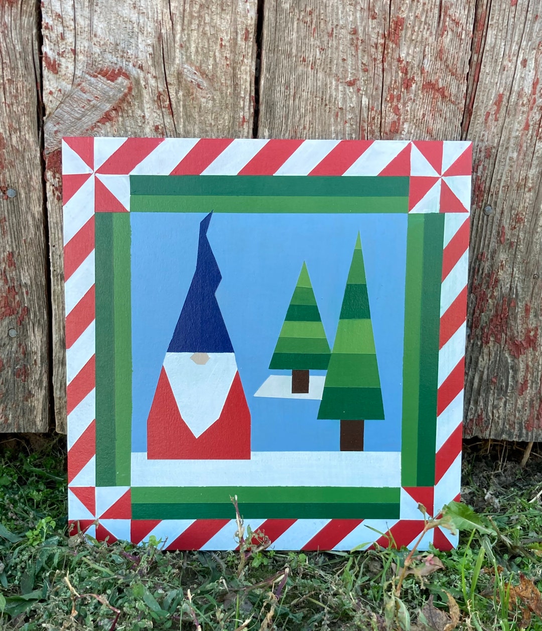 Barn Quilt, Christmas Barn Quilt, Wall Decor Barn Quilts, Christmas