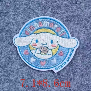 Parche bordado o aplique de Cinnamoroll para coser o planchar