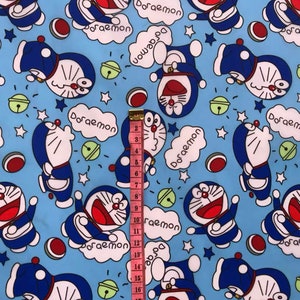 Cute cartoon doraemon polyester waterproof fabric DIY