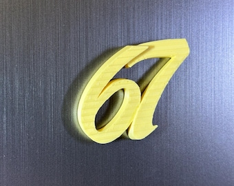 Magnet 67 Meme - SIX SEVEN - solid color - strong refrigerator magnet - fun gadget - many colors available