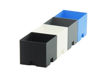 Box ECO 2x1 hoch - Schubladen Organizer - Schubladeneinsatz - kombinierbar mit anderen Behältertypen und Größen - individuell steckbar