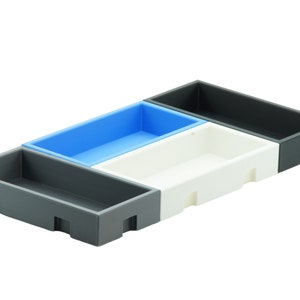 Box STABIL 2x1 flat - drawer organizer - drawer insert - can be combined with other container types and sizes - individually pluggable