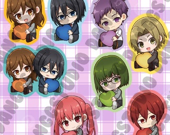 High School Romance Anime Chibi Hug Die-Cut Sticker | anime sticker | weatherproof matte sticker | laptop journal planner decal