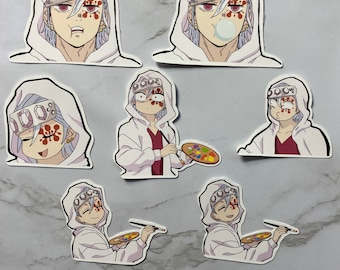 Demon Anime DS Flamboyant Art Teacher Die Cut Sticker | anime sticker | weatherproof matte sticker | laptop journal planner sticker decal