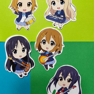 Anime Girl Music Band Die Cut Sticker Pack | anime sticker | weatherproof matte sticker | laptop journal planner decal