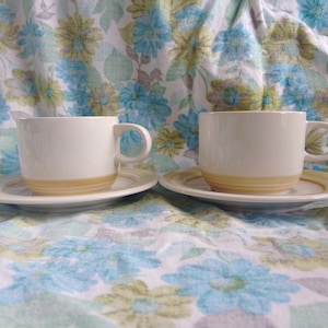 Genuine Stoneware Japan Cup and Saucer x 2